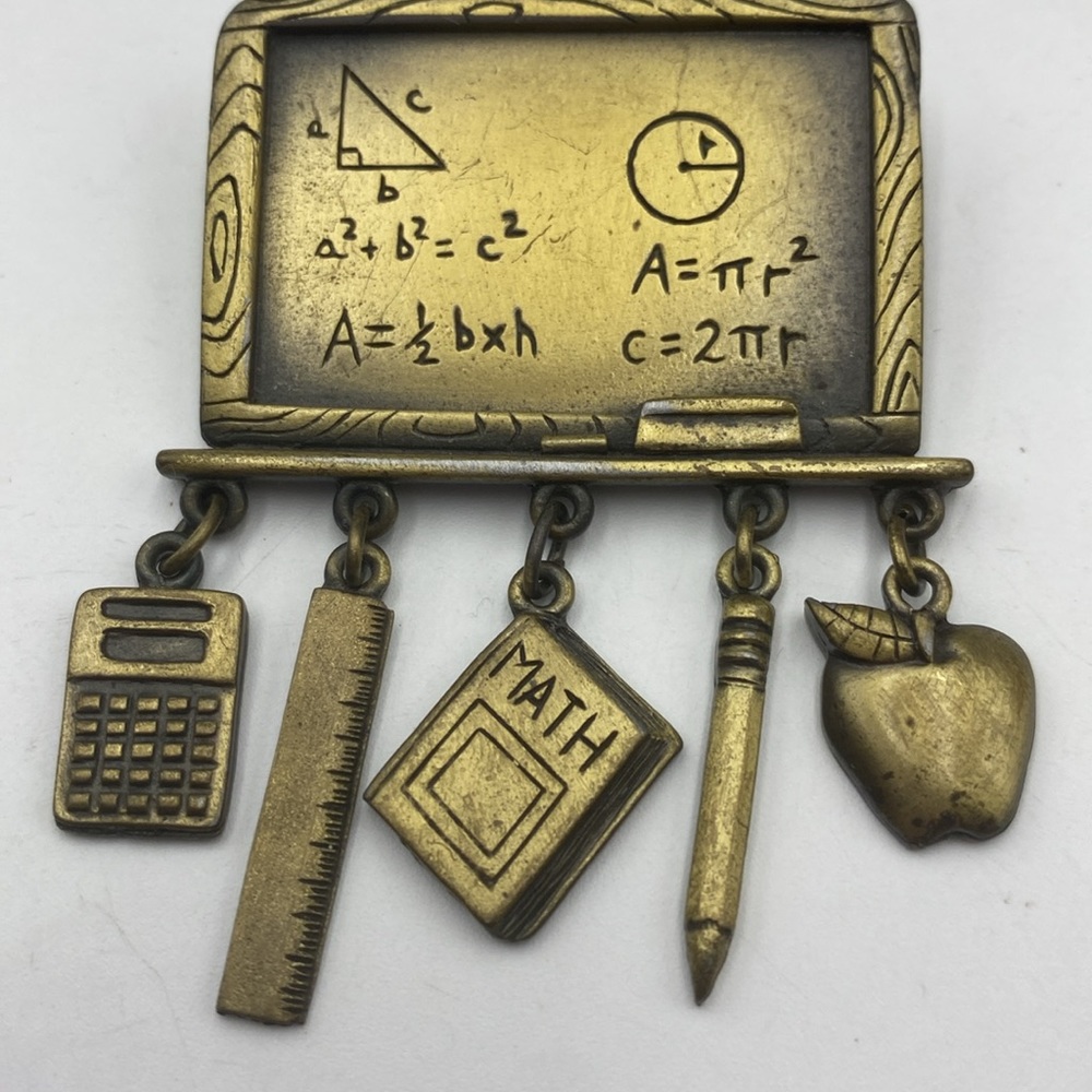 JJ Teacher Blackboard Math Brooch Pin